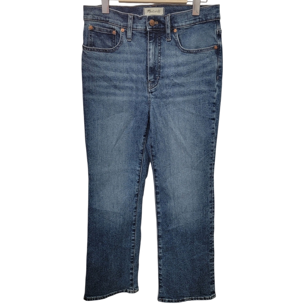 Madewell Cali Demi-Boot Jeans in Glenside Wash Blue Denim Women’s Size 28 - Picture 6 of 17